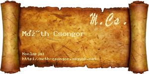 Móth Csongor névjegykártya
